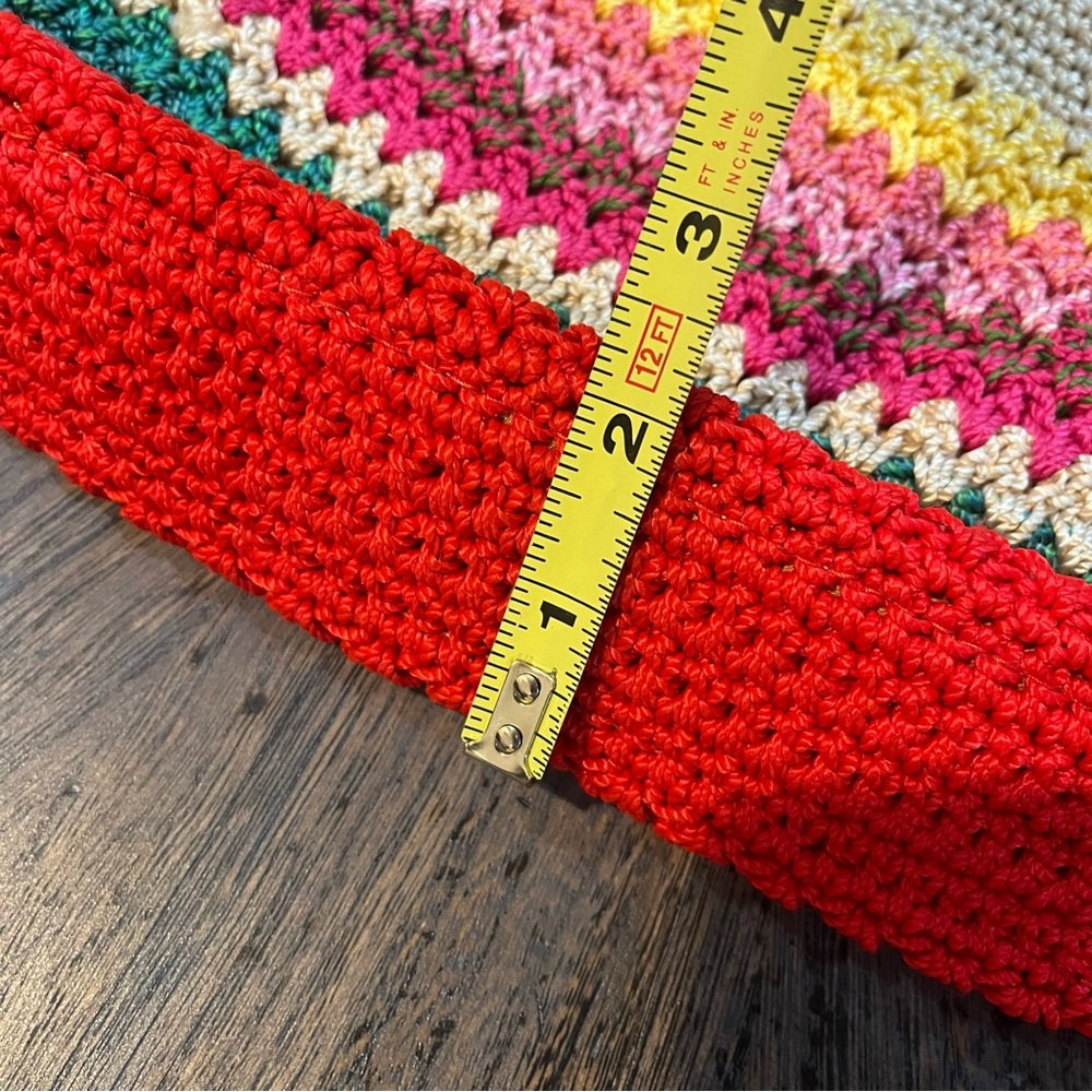 The Sak Crochet Shoulder Bag – Rainbow Stripe Boho Crossbody - Picture 12 of 16